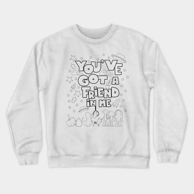 color your own friendship Crewneck Sweatshirt by jorge_lebeau
